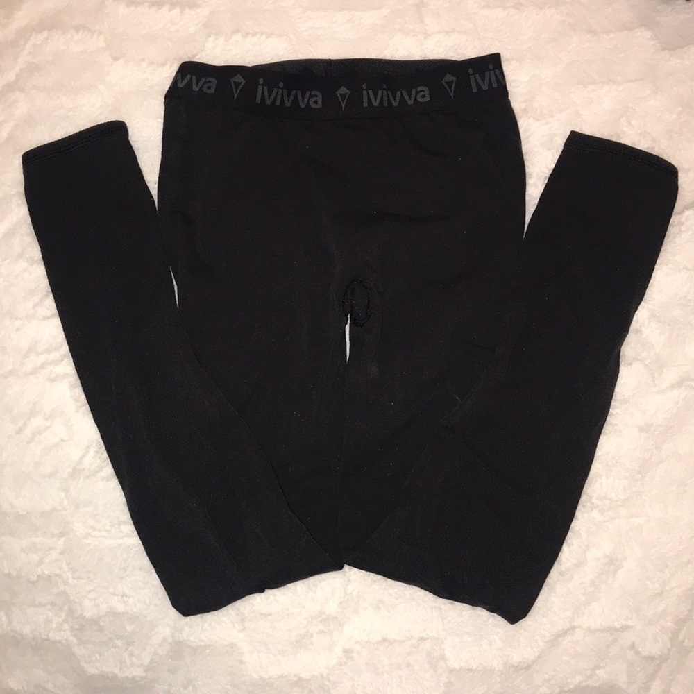 Size 12 black netted ivivva leggings